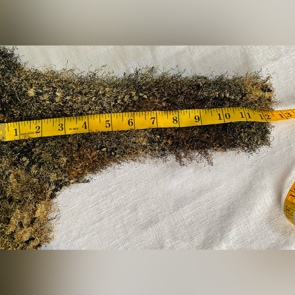 Vintage Cache Fuzzy Animal Pattern Cropped Sweater - image 5